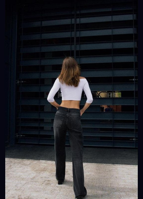 Кроп топ білий Zara кроп топ (312482629)