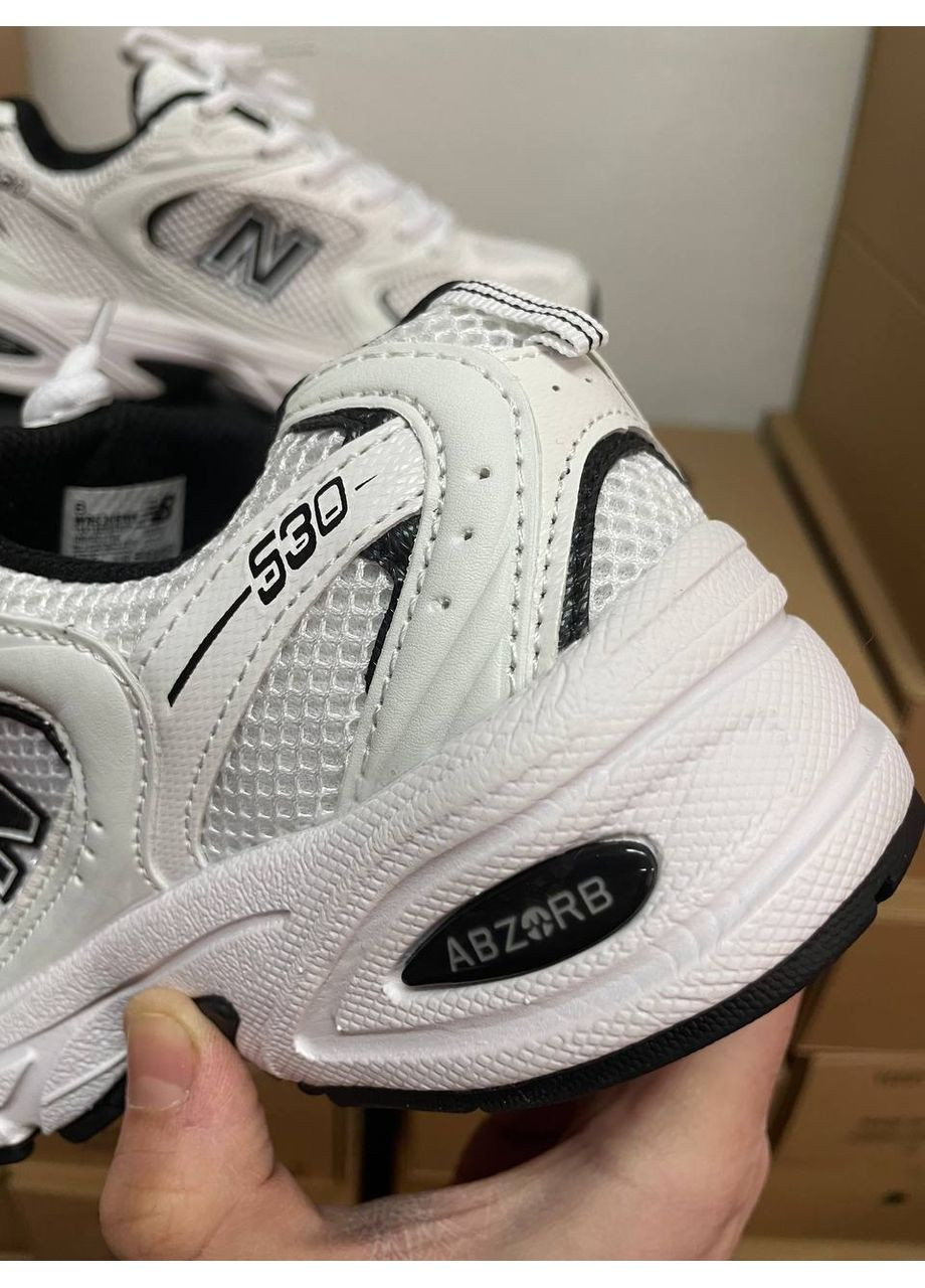 КРОССОВКИ ЖЕНСКИЕ NEW BALANCE 530 WHITE BLACK V2 НЬЮ БЕЛАНС 530 No Brand чёрные демисезоны (367171194)