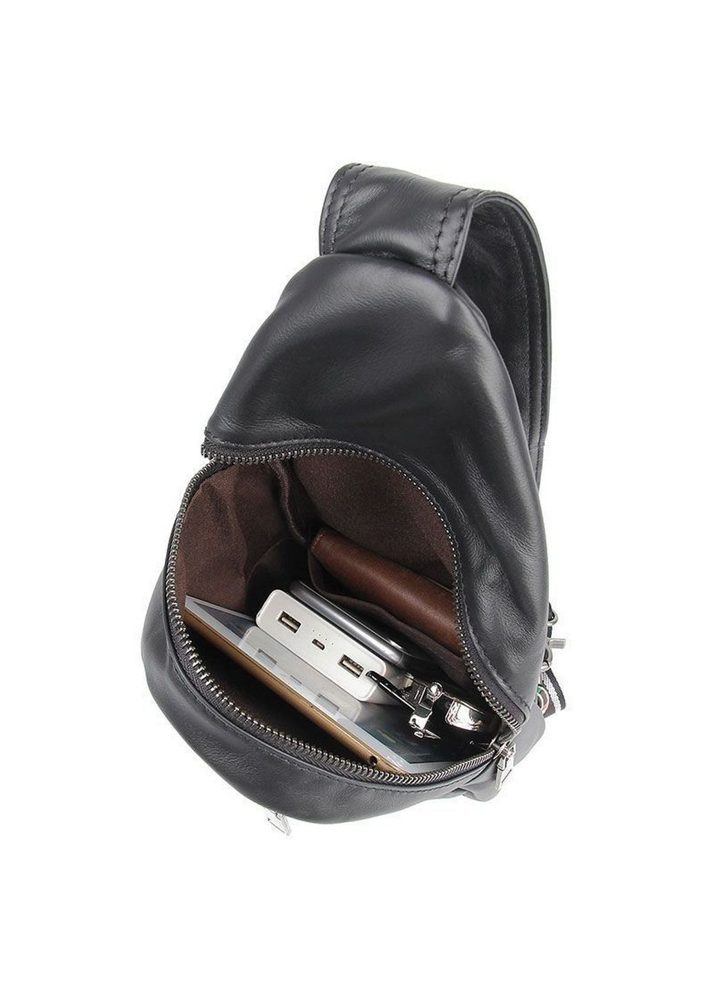 Шкіряна сумка-слінг 15.5х36х7.5 см John McDee (315872721)