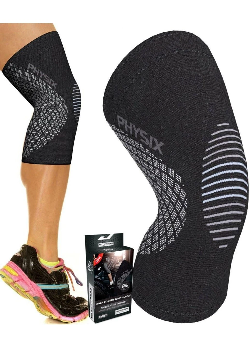 Компрессионный наколенник Physix Gear для восстановления и поддержки (Размер M) Physix Gear Sport (398642823)