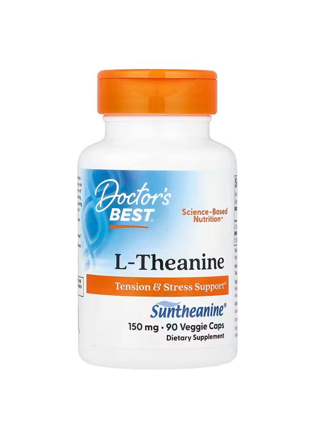 Теанин, L-Theanine, 150 мг, 90 веганских капсул Doctor's Best (367988013)