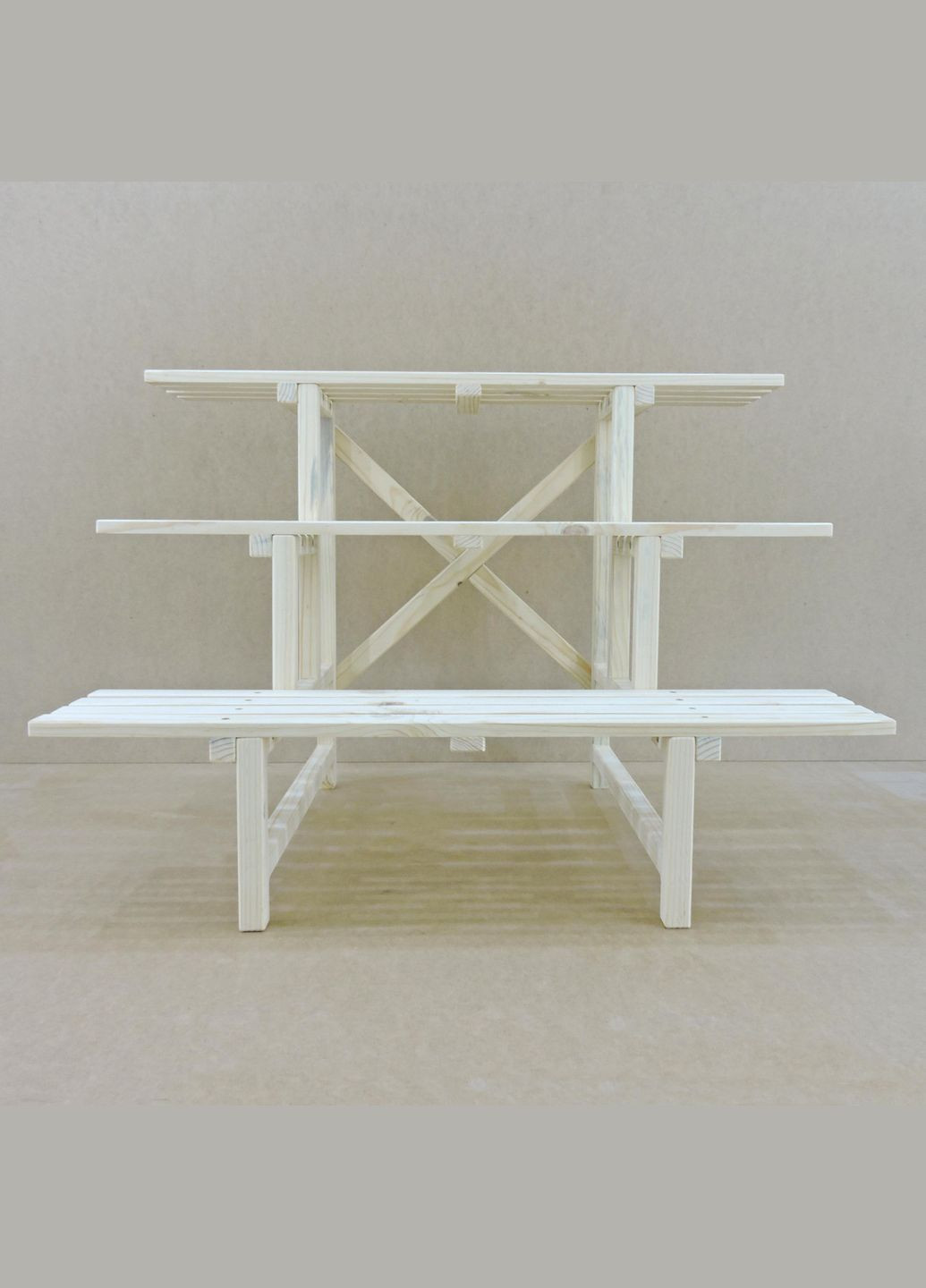 Підставка для квітів з дерева Бранко 3 бланже (ЦСТ-304201) No Brand (328224552)