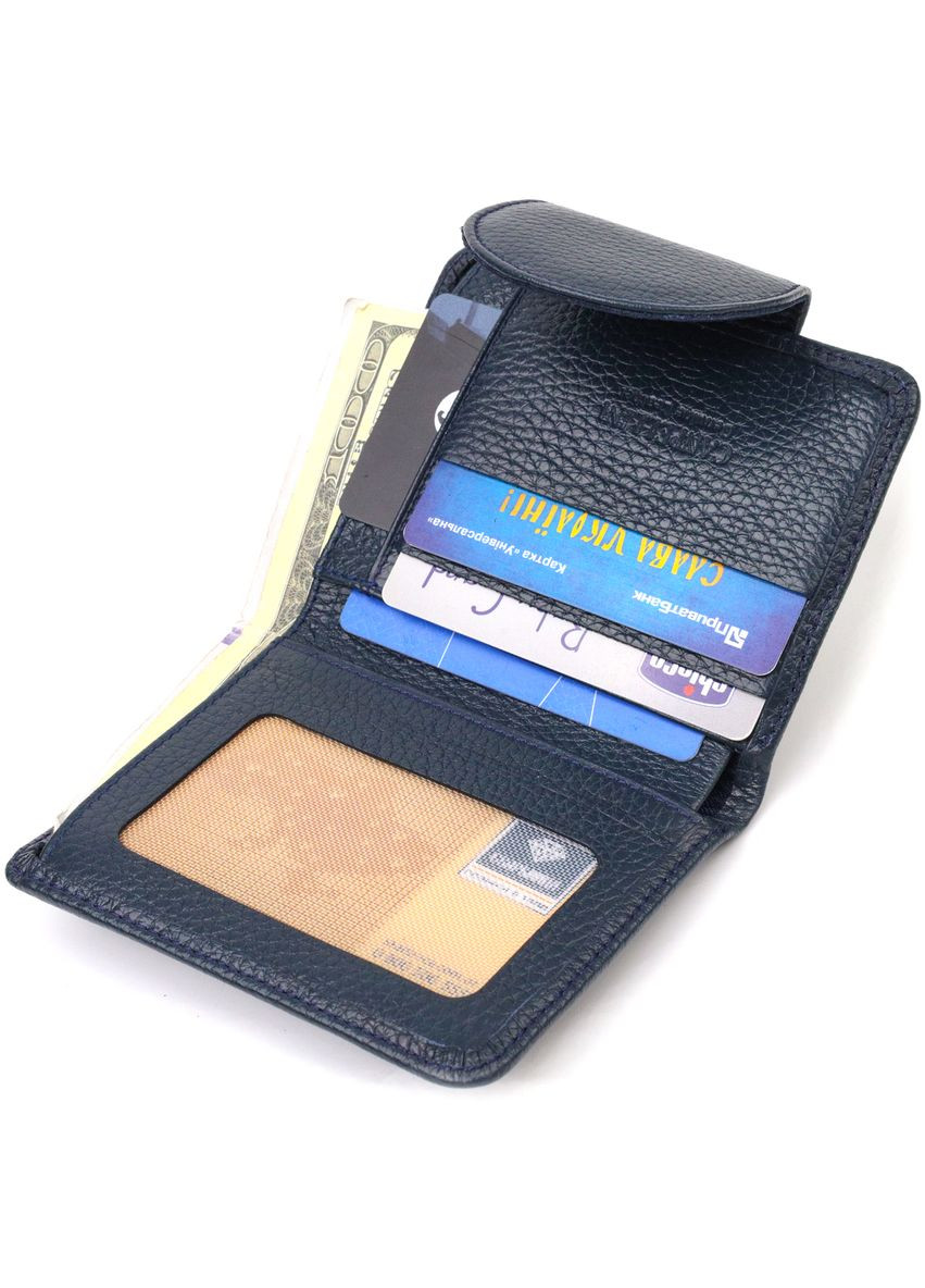 Жіноче портмоне зі шкіри з монетницею та кишенями синє (sku_21809) No Brand (328218481)