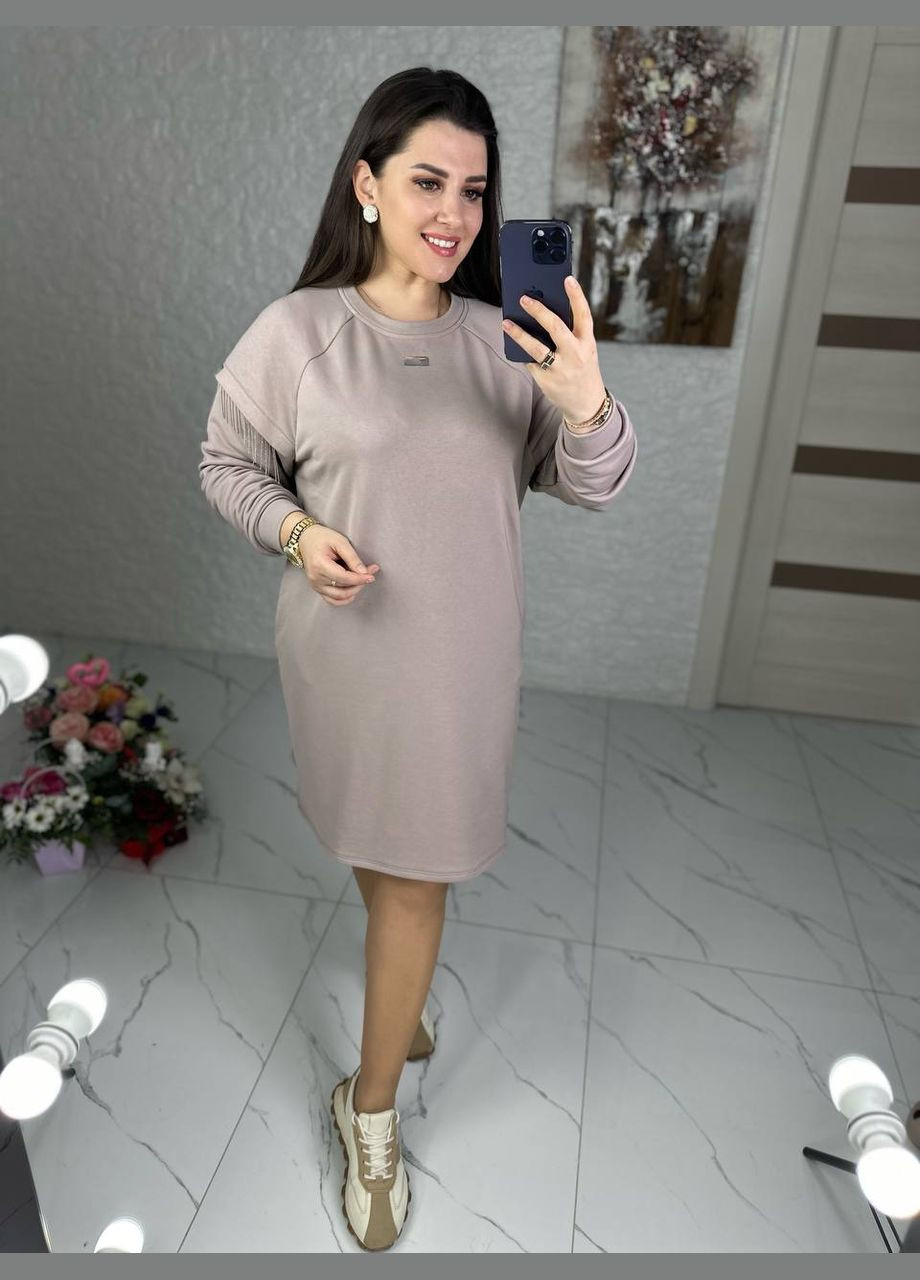 Розовое женское платье туника цвет фреза р.58/60 451949 New Trend