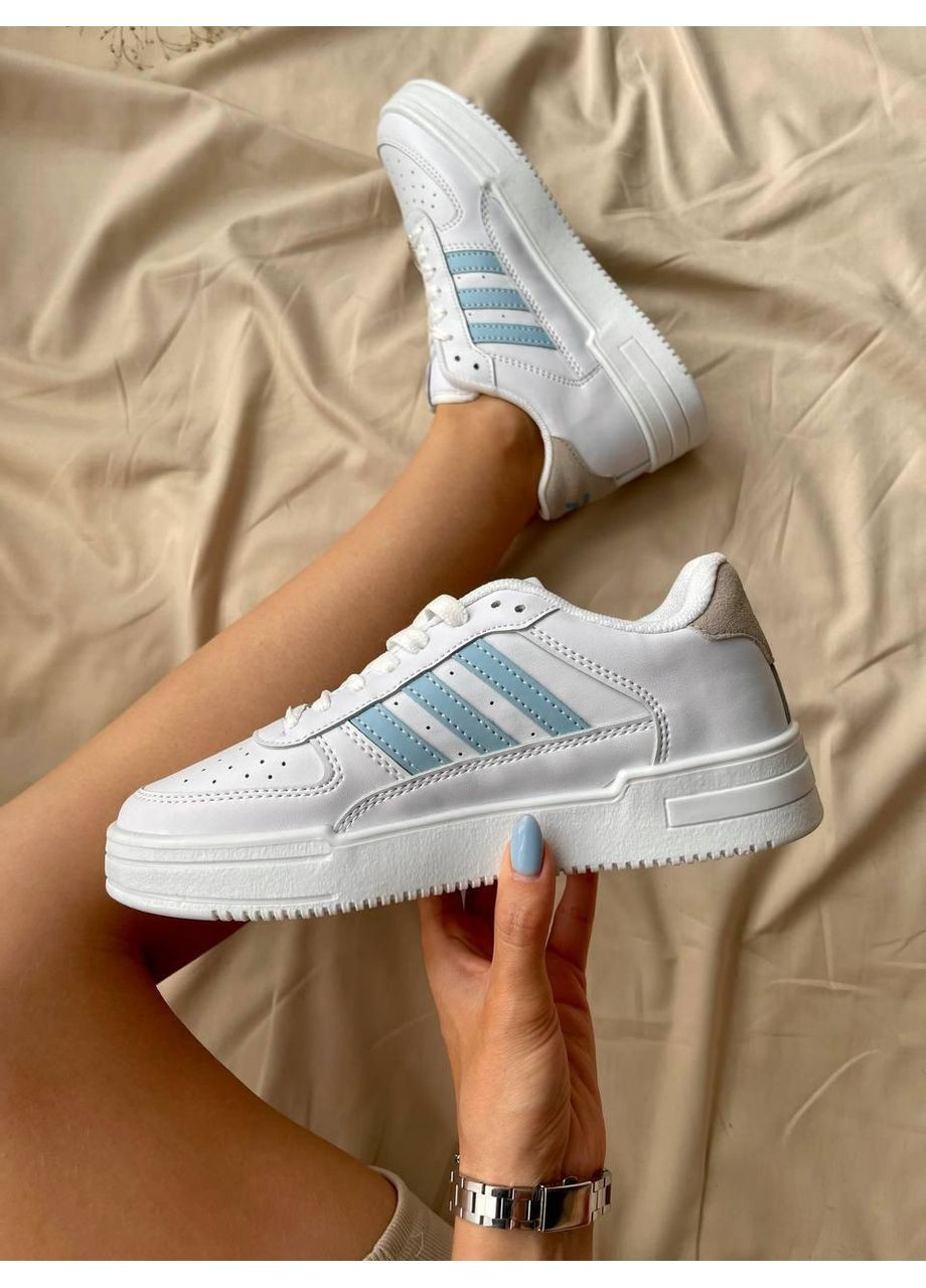 Белые демисезонные кроссовки мужские adidas dass-ler white blue адидас No Brand
