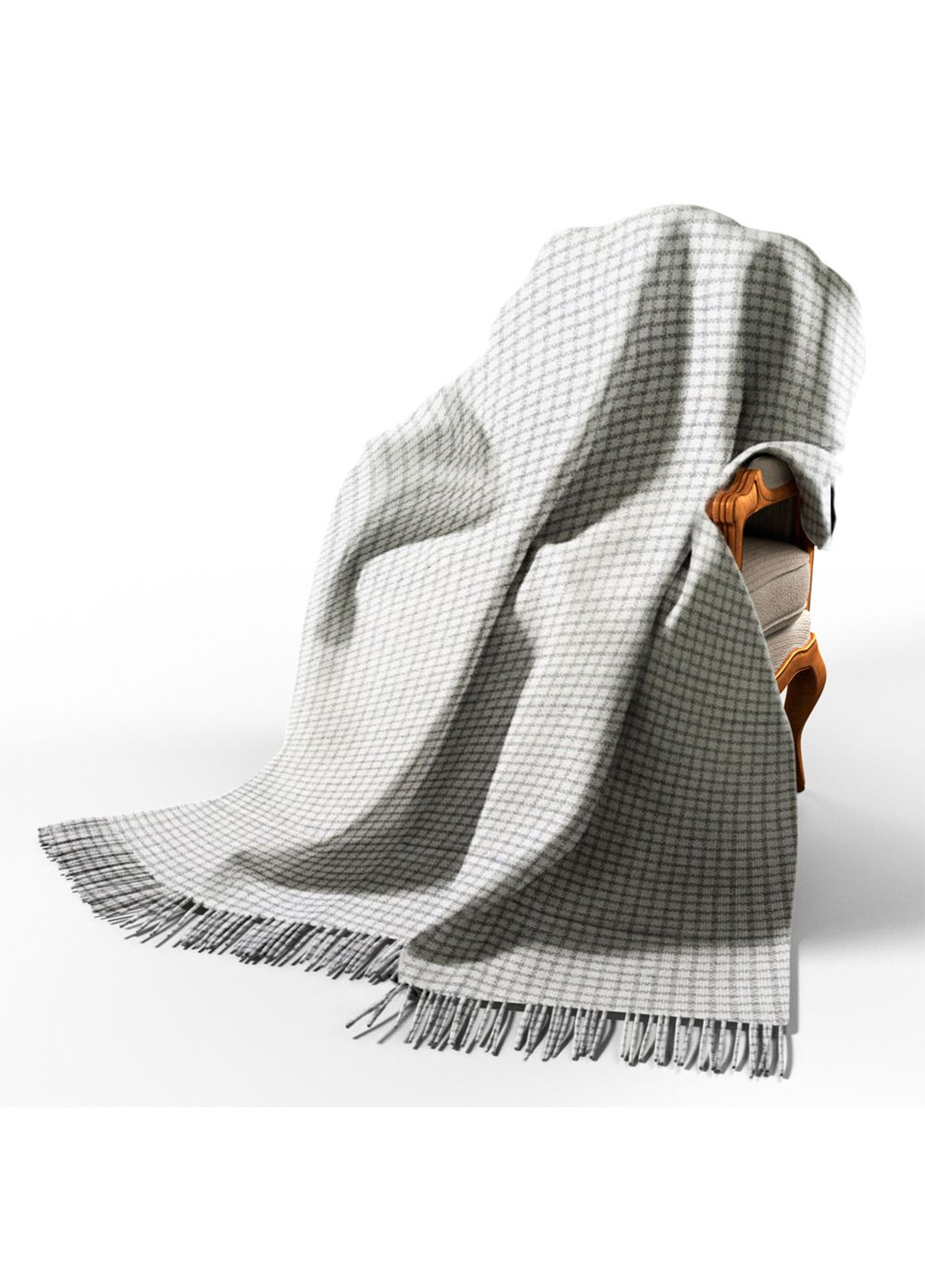 Плед вовняний П VELIA білий-дим 140 x 200 см Love You (334671875)