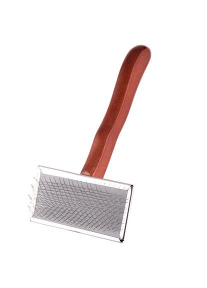 Пуходерка-слікер Dezynadog Firm Flat Slicker Medium пласка середня з вигнутими штифтами для різних порід та типів шерсті (*) No Brand (326068277)