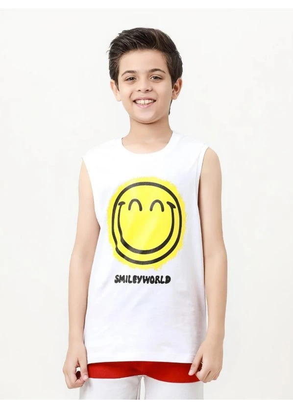 Дитяча літня майка "SmileyWorld" 134-140 см Біла H&M (397325712)
