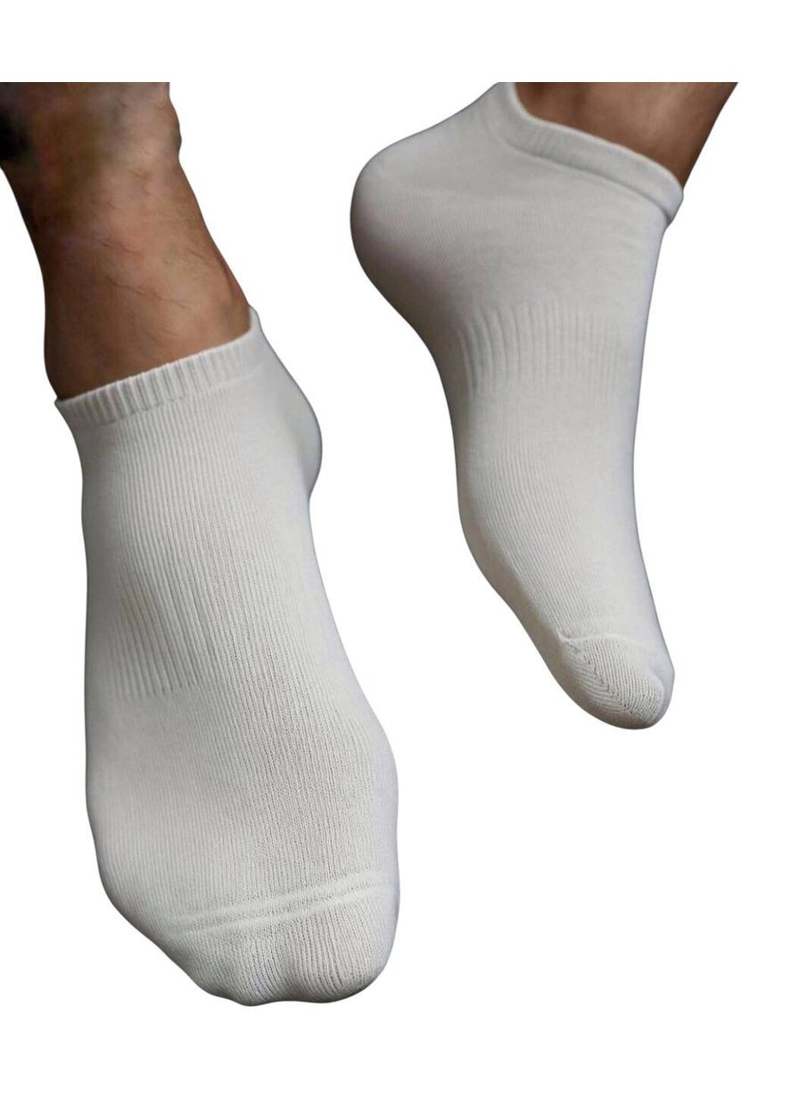 Білі шкарпетки короткі унісекс однотонні (346269633)