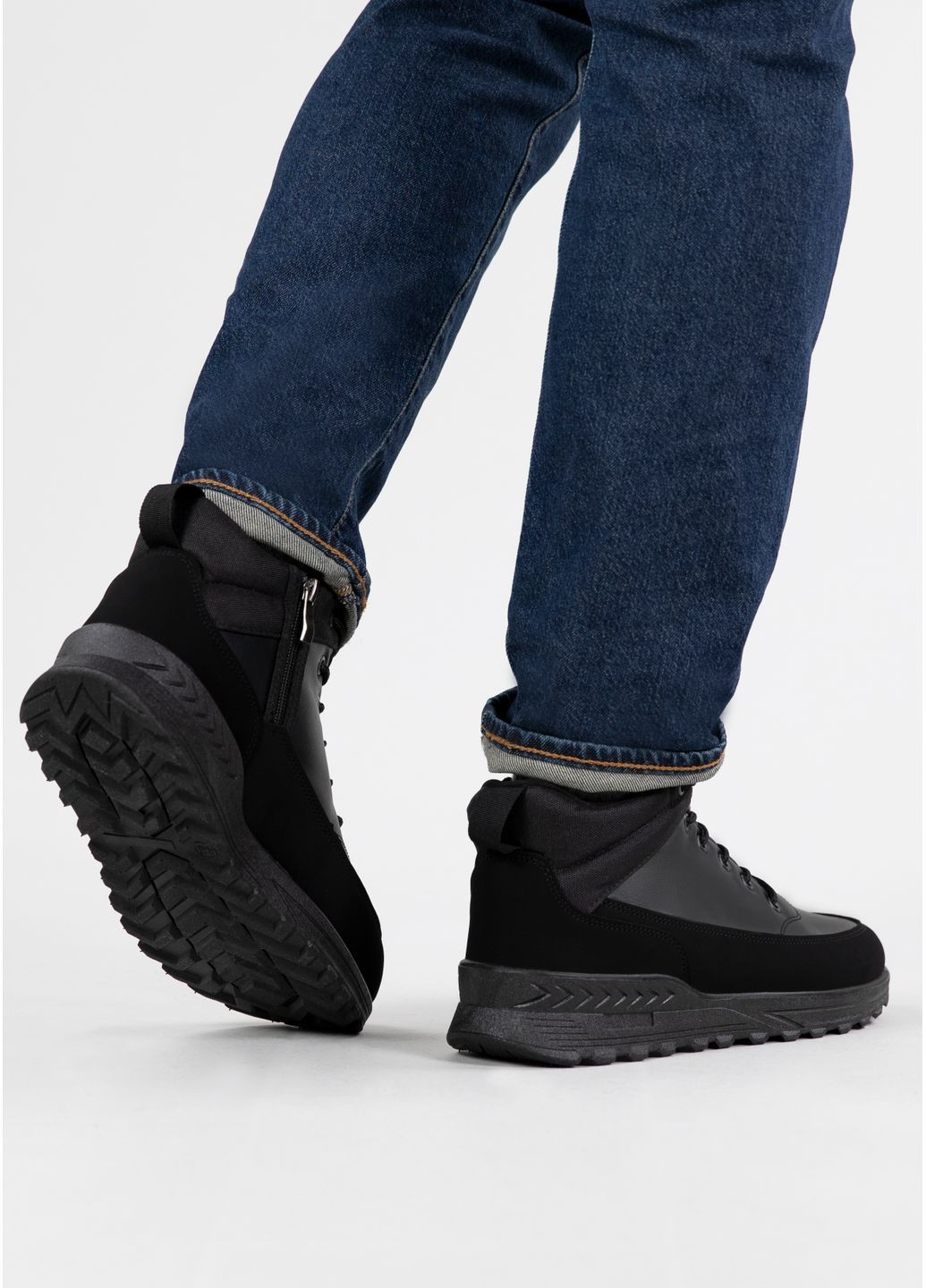 Черевики чоловічі зимові з хутром чорні (4303) Progress (363839665)