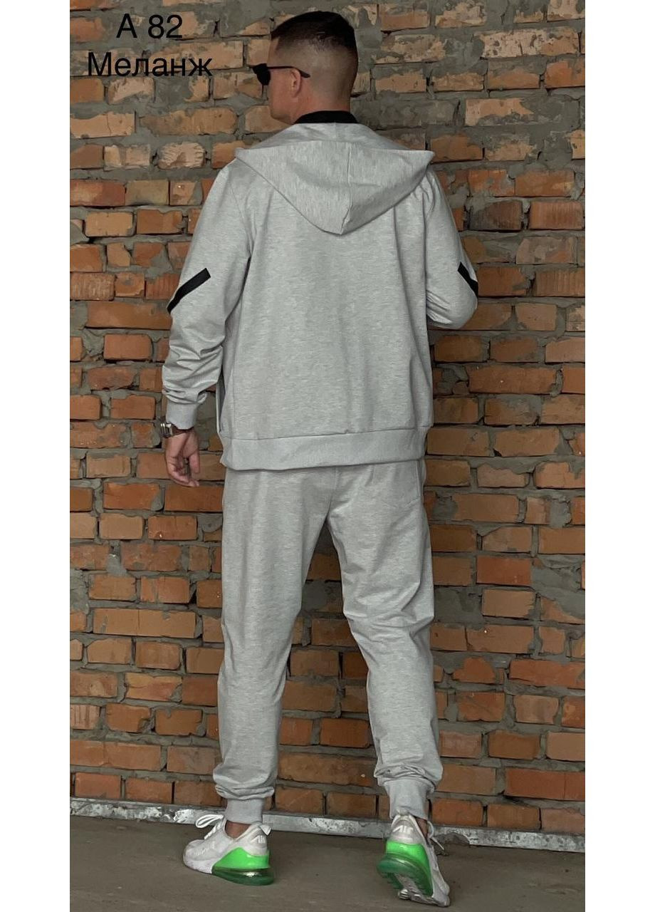 Чоловічий демісезонний спортивний сірий костюм високої якості Л, ХЛ, 2ХЛ, 3ХЛ NONA (369728098)