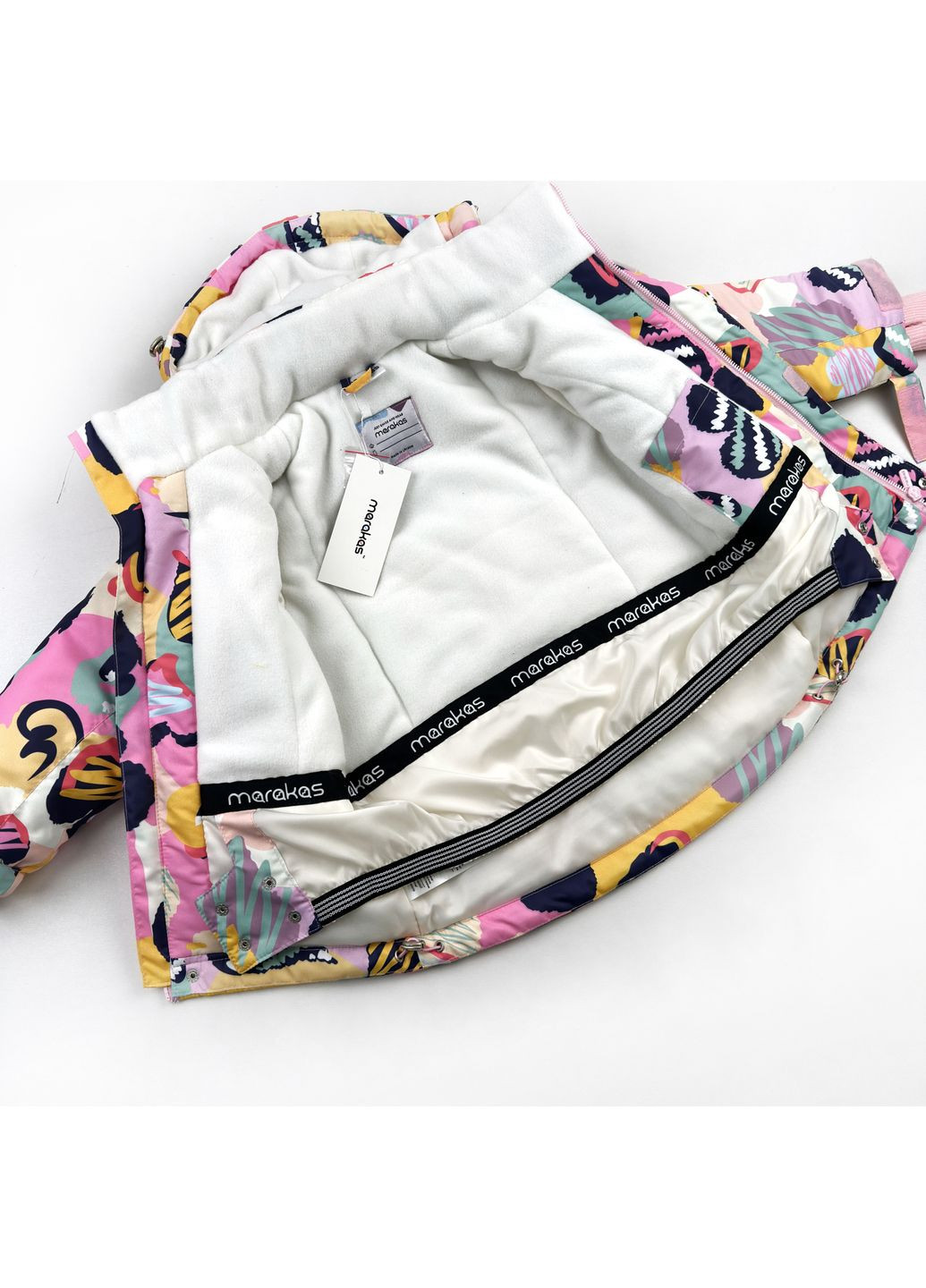 Комбинированная зимняя куртка зимняя принт зимний разноцветный 416026-08254 Marakas