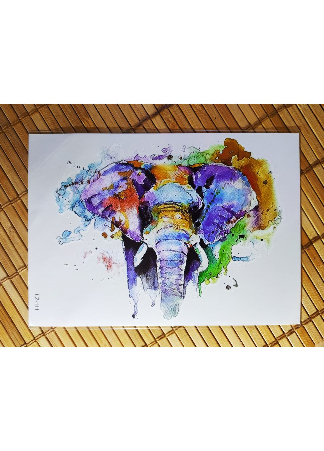 Временное татуировка Слон Акварель Tattoo (367623555)