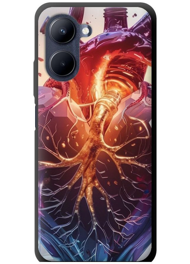 TPU чорний чохол 'Crystal Heart' для Endorphone Realme C33 (286770510)
