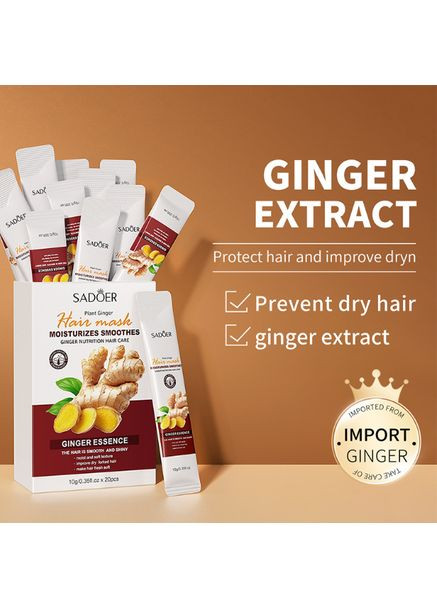 Укрепляющая маска для волос с экстрактом имбиря Ginger Essence Hair Mask, 10 g SADOER (278260633)