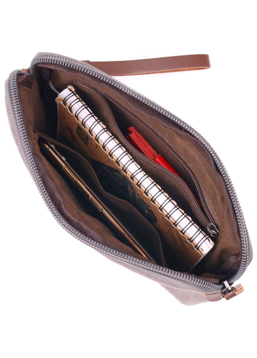 Мужская мужская косметичка из текстиля Серая 21259 Vintage (362418153)