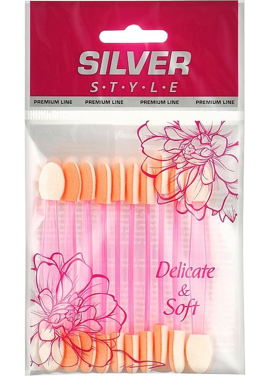 Аплікатори для тіней, двосторонні, SA-11, 8 см., 10 шт., рожеві 10шт (488459-27069691) Silver Style (365799717)