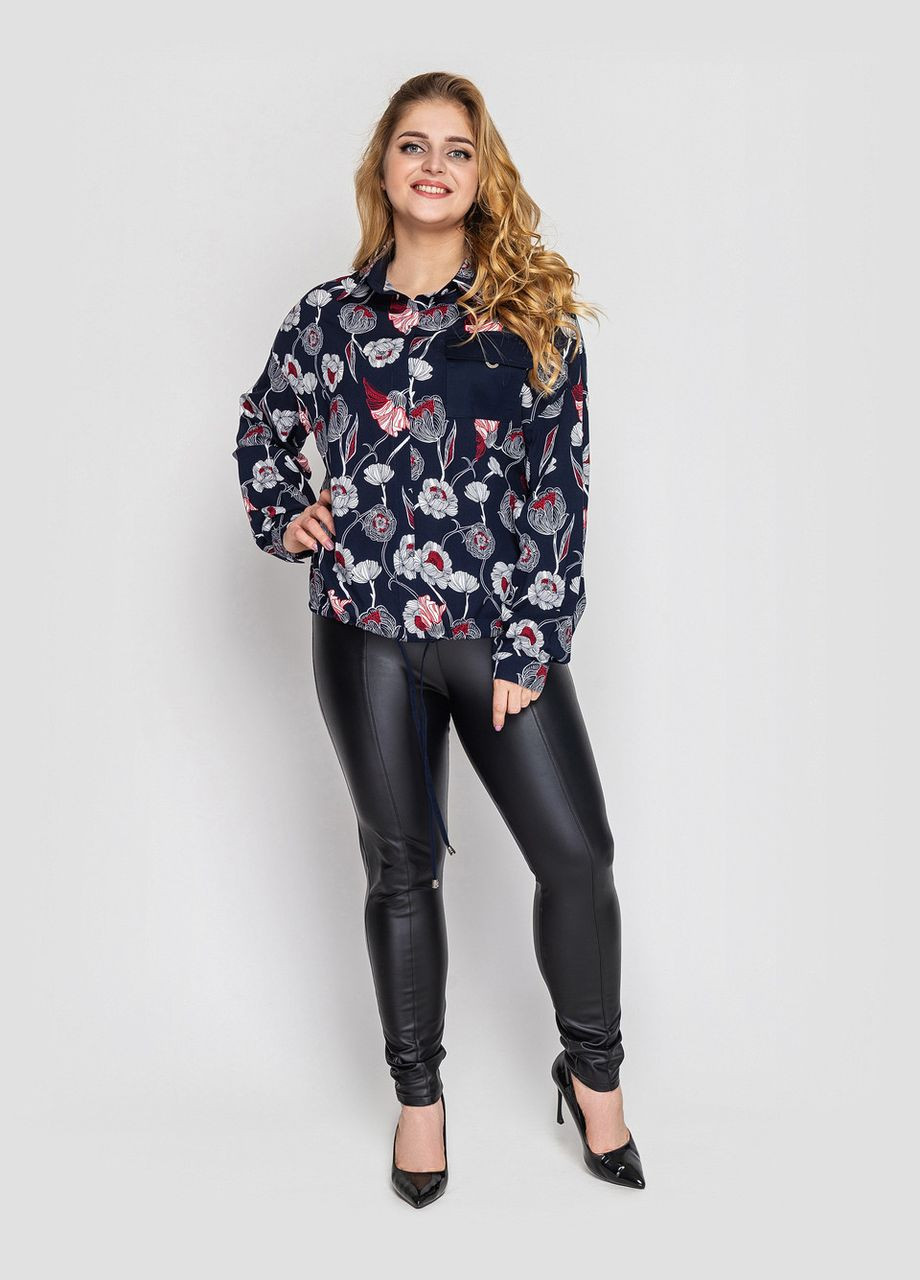 Синяя повседневный рубашка Vlavi