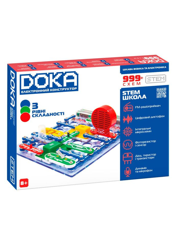 Электронный конструктор ШКОЛА "999+ СХЕМ" D70708 звук DOKA (369527813)