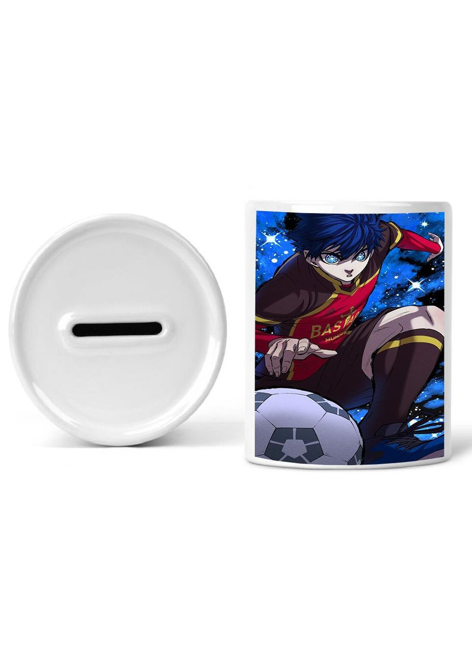 Скарбничка, копілка для грошей Аніме Синя в'язниця #0009 біла керамічна No Brand (315043693)