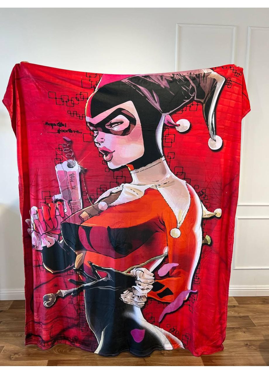 Плед Харлі Квін комікс якісне покривало з 3D-малюнком розмір 160х200 Україна ТД (369657885)