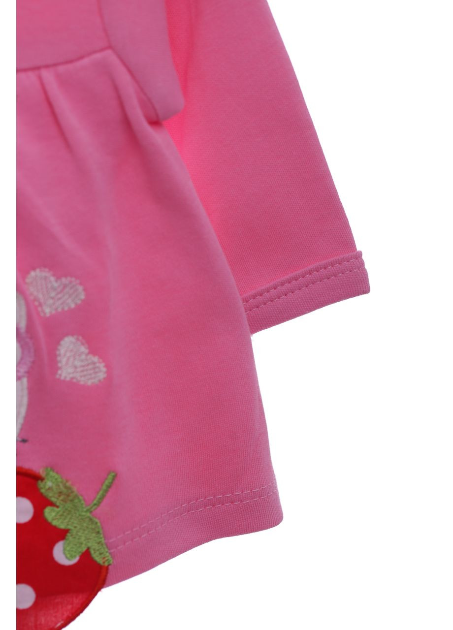 Боди платье с длинным рукавом для девочки с Кисой розовое 56 см (42235) BABYKROHA (297199102)