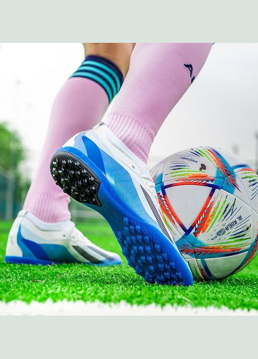 Белые футбольные сороконожки No Brand без шнурков