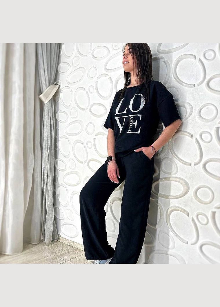 Летний костюм с широкими штанами Fashion Girl (301064954)