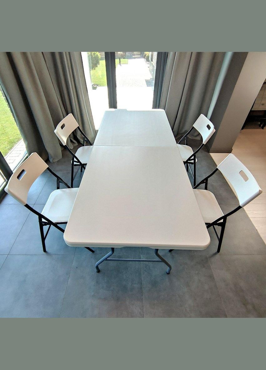 Складний стілець 46*42,5*86см білий (3DPanda-1610) Sticker Wall (323155541)