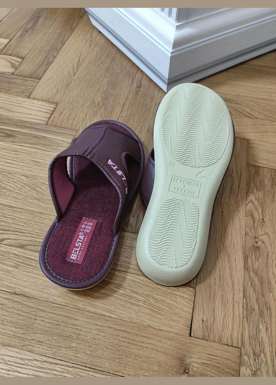 Жіночі кімнатні тапочки Belsta з відкритими боками, Бордові Белста (345647068)