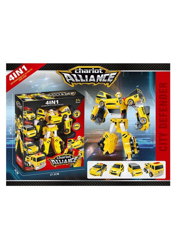 Трансформер-іграшка, перетворюється в 4 машинки, в асортименті - No Brand Q1915 (371927652)