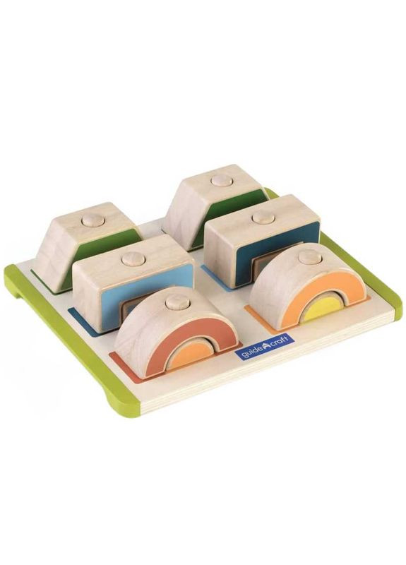Сортер набір дерев'яних блоків Manipulatives Чергування та поєднання (G6735) Guidecraft (323091168)