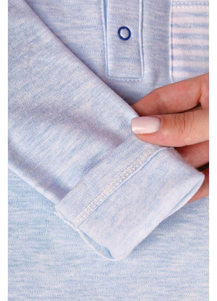 Breiwerk детский батник на басне светло-голубой повседневный трикотаж с начесом