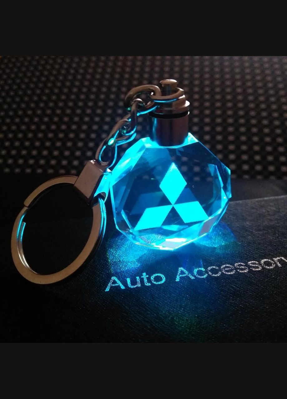 Брелок автомобільний на ключі Міцубіші авто брелок з логотипом Mitsubishi з підсвіткою (R050876) GF (360768326)