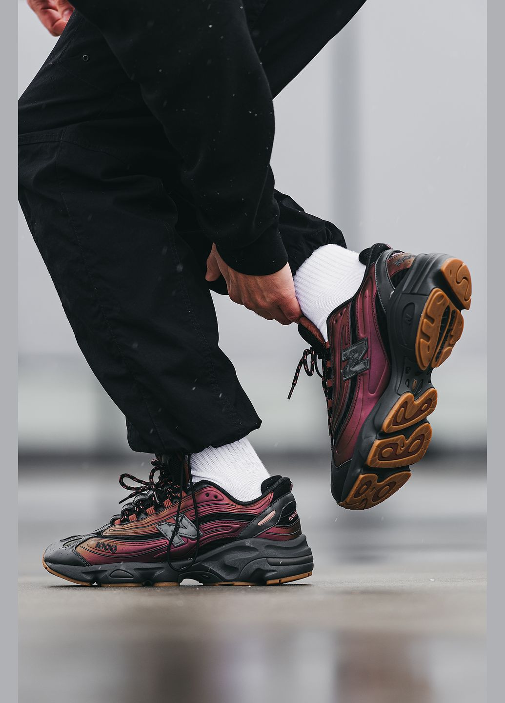 Черные демисезонные кроссовки мужские и женские new balance 1000 x joe freshgoods black ice | нью беланс 1000 черные No Brand