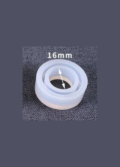 Форма для епоксидної смоли Молд кільце каблучка на палець Білий Силіконовий 24 мм x 24 мм Розмір 16 Finding (316249063)