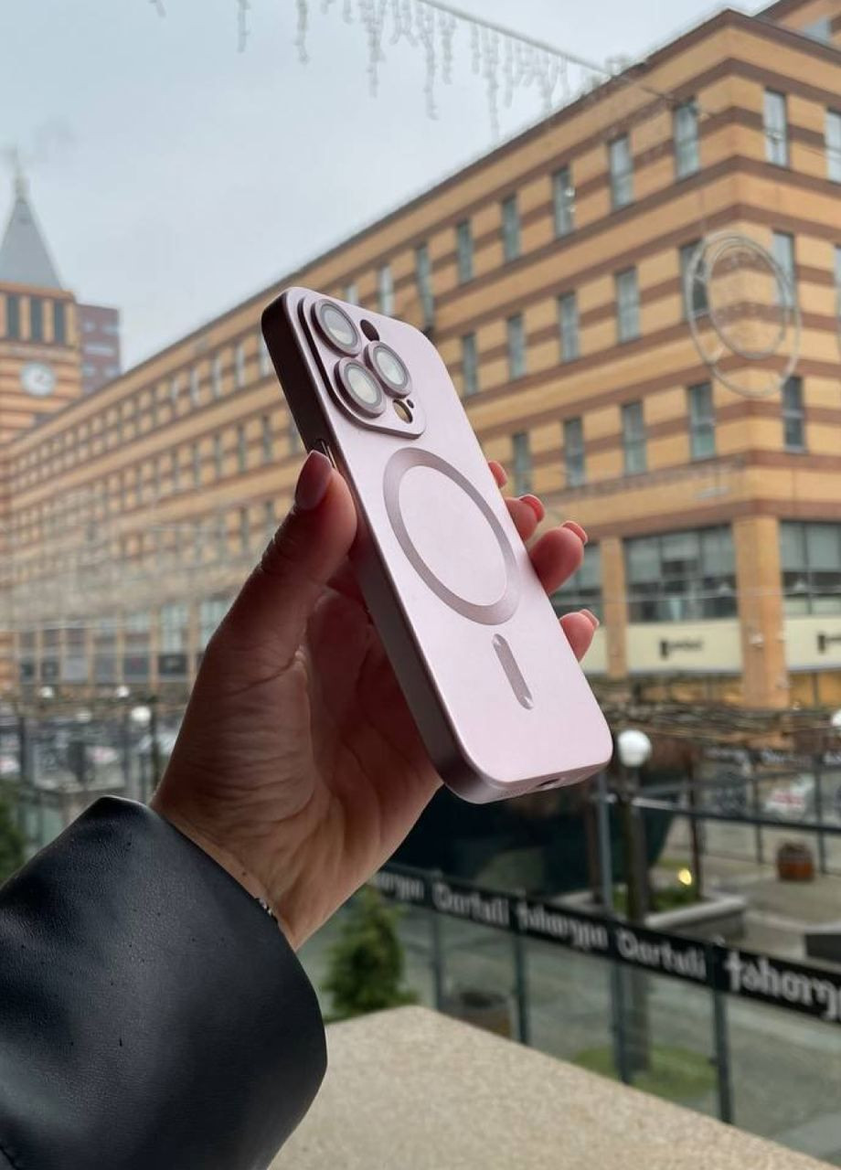 Силиконовый чехол для iPhone 15 Pro Max Pink MagSafe / Айфон 15 Про Макс розовый с магсейф No Brand (299153259)