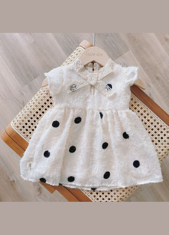 Бежева сукня дитяча у великий горох ( ) (9263) Qoopixie (333830738)