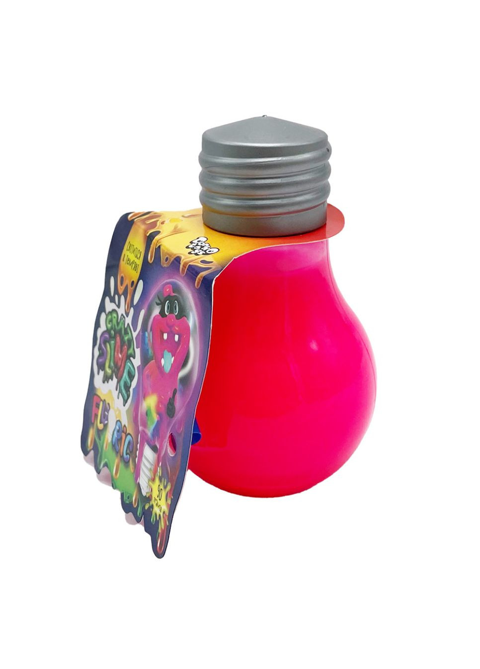 Вязкая масса лампочка Fluoric "Crazy Slime" SLM-07-01U светится в темноте Danko Toys (306517972)