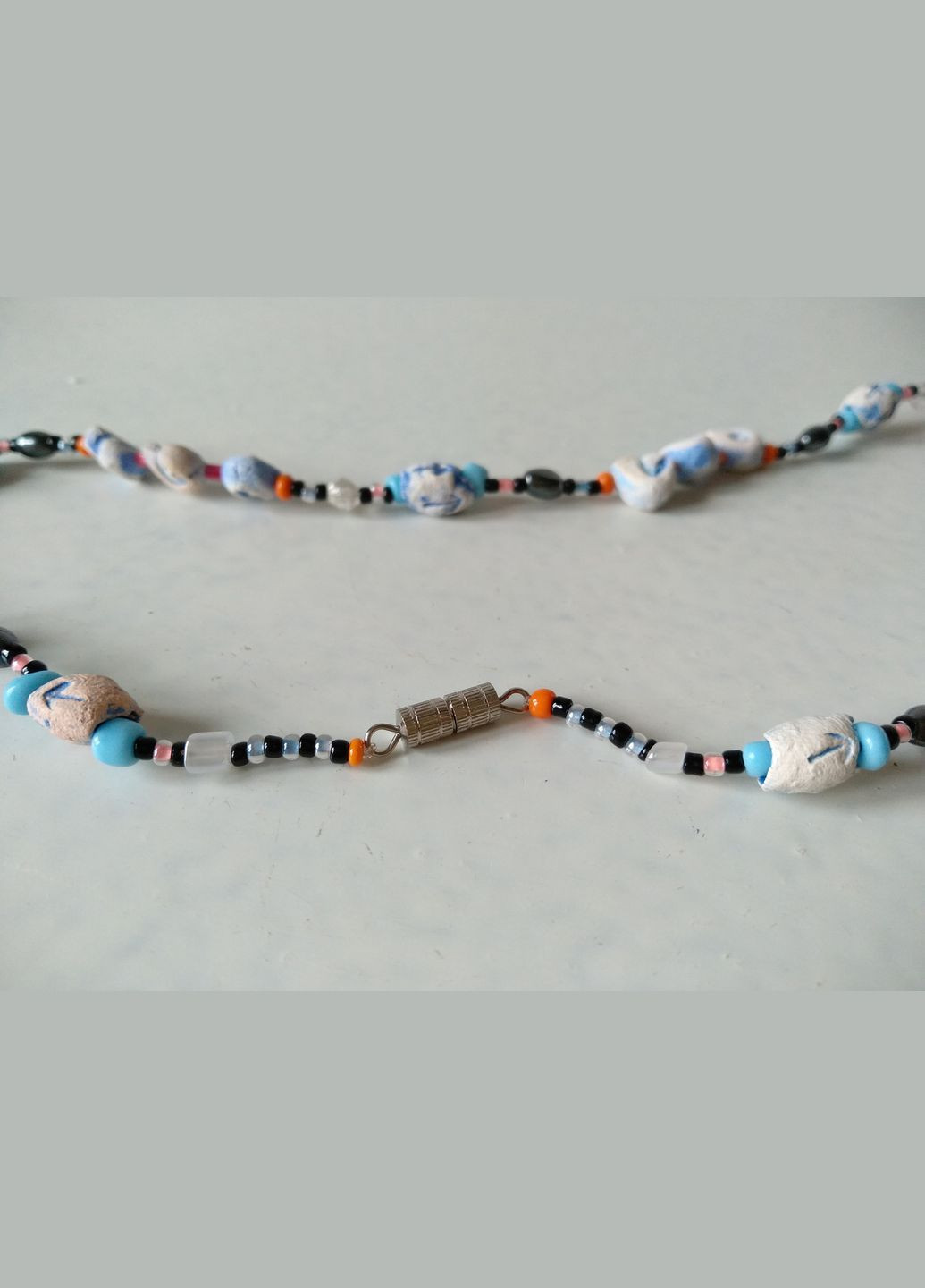 Керамічне намисто ручної роботи з гвинтовим замком №8 Коти&Ангели (302450870)