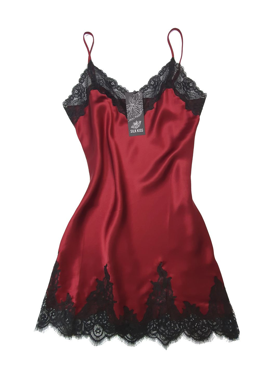 Ночная рубашка комбинация шелк Мадейра L Красный Silk Kiss (285716617)