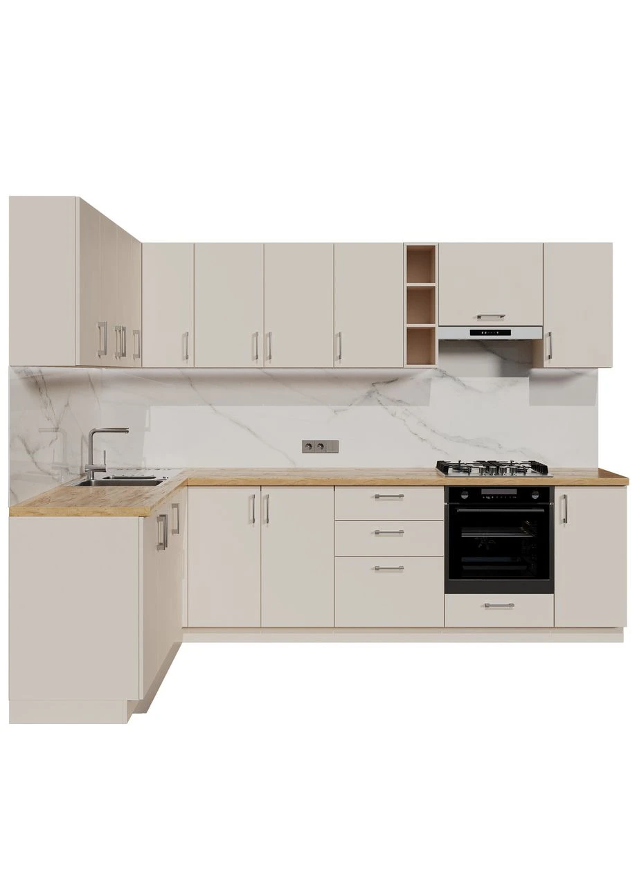Кухонный гарнитур Loft Details QuickStart 2100*3150 шампань-сатин под заказ 14 дней MebliKom (396960208)