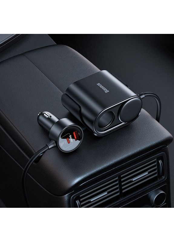 Автомобільний зарядний пристрій 1-for-2 Car Cigarette Lighter 30W Cosmic (C00455300121-00) Baseus High Efficiency Pro (372685776)