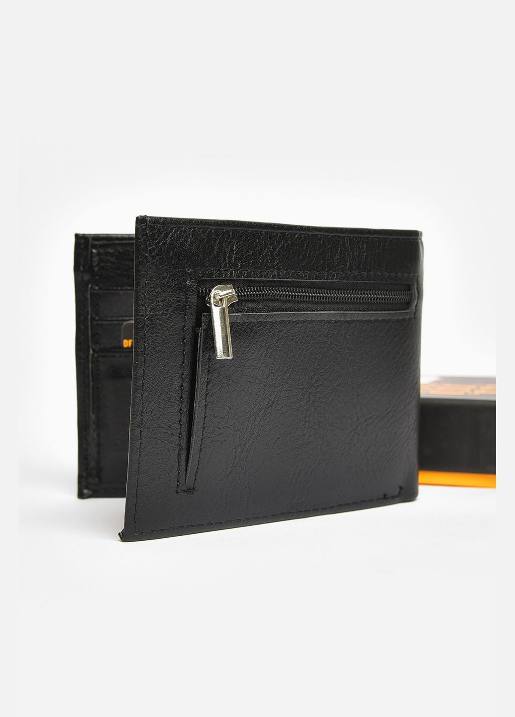 Гаманець чоловічий з екошкіри чорного кольору Let's Shop (337115551)