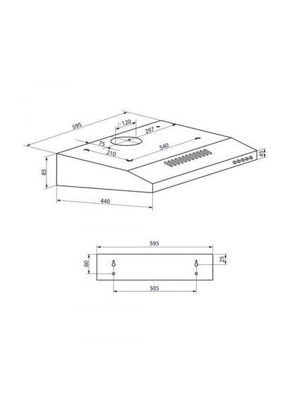 Вытяжка плоская HPL 612 I MINOLA (314976501)