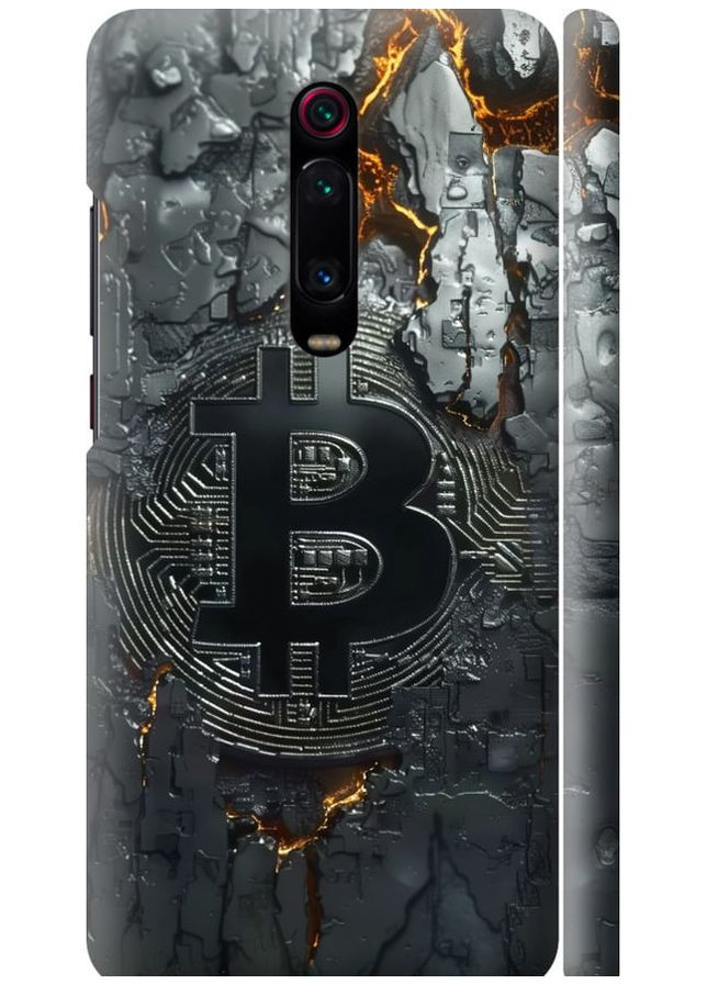 3D пластиковый матовый чехол 'Раскаленный биткойн' для Endorphone Xiaomi Redmi K20 Pro (289717016)