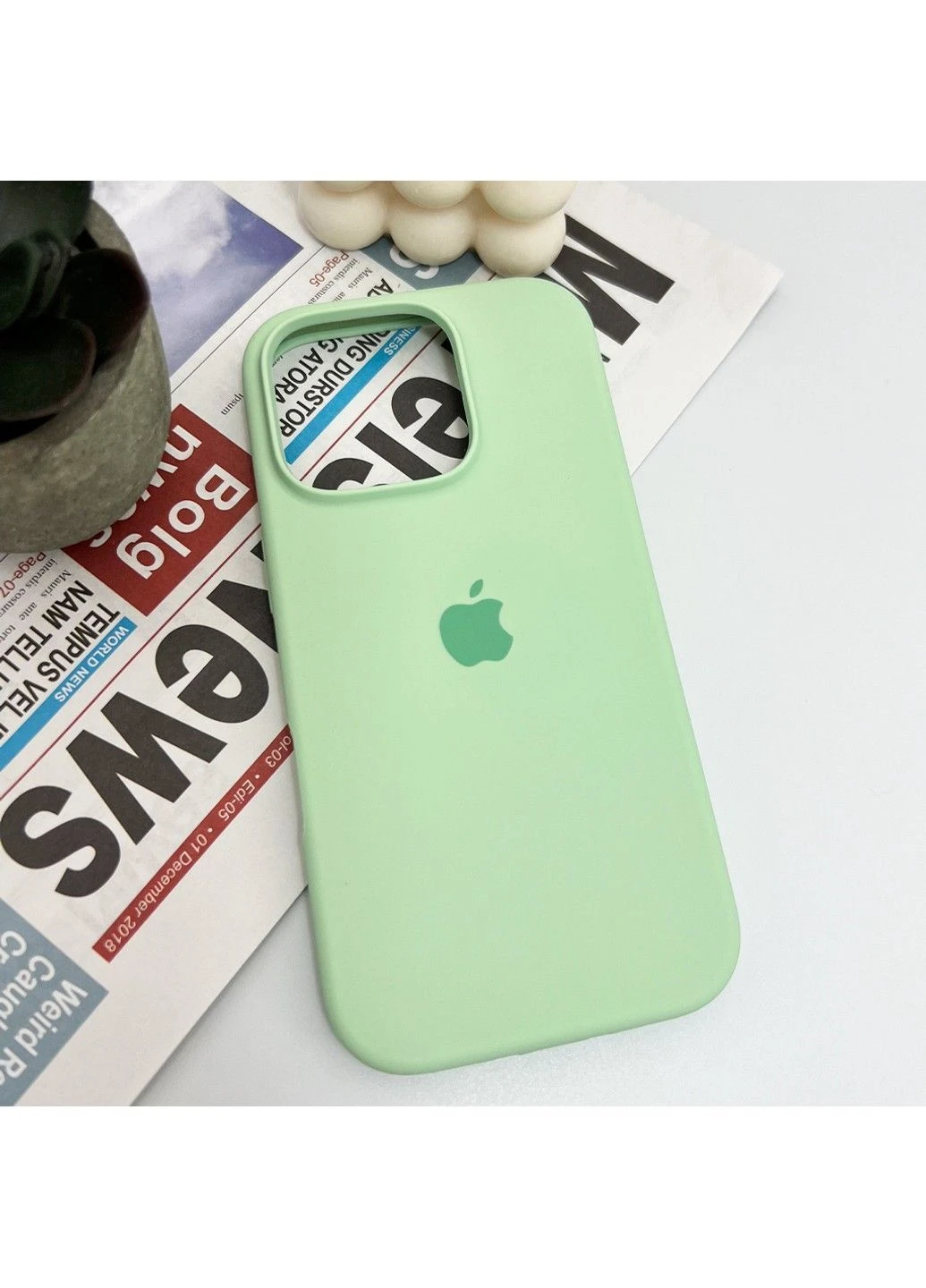 Чохол для смартфона Silicone Full Case AA Open Cam for Apple iPhone 16 Pro 51,Avokado Green Silicone Case (382474347)
