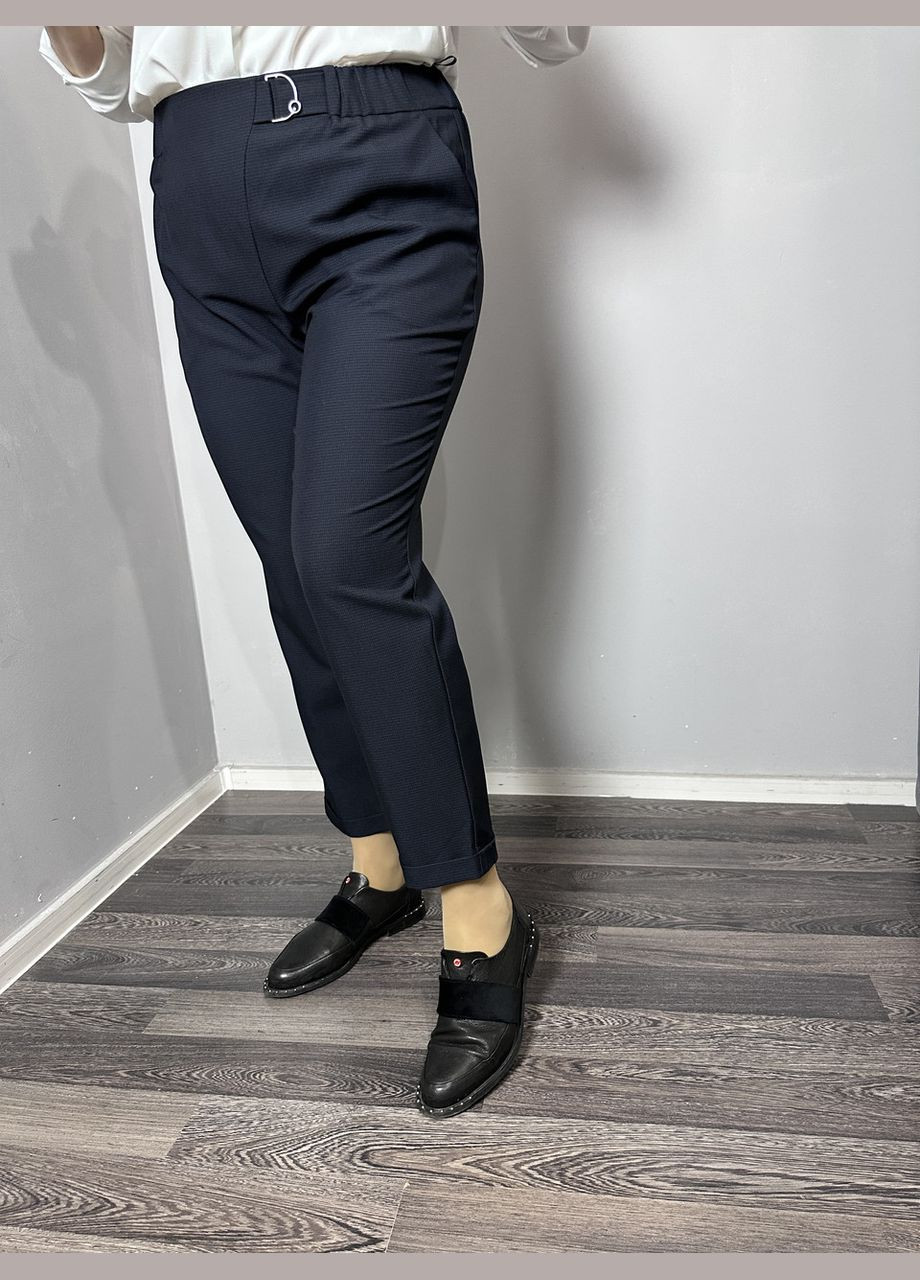 Женские классические брюки зауженные в низу синие MKJL1131-2 Modna KAZKA (278259102)