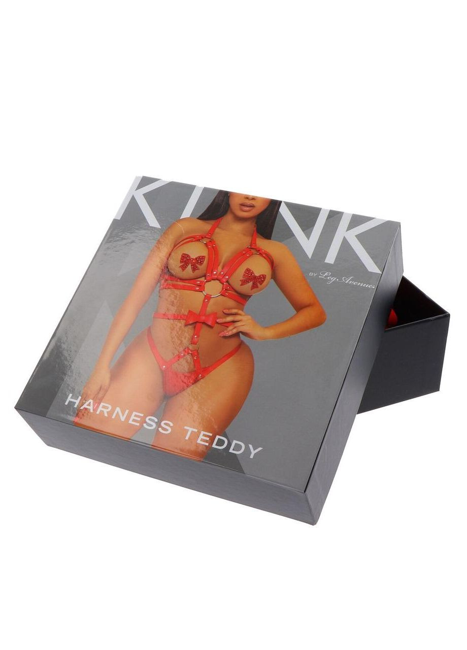 Leg Avenue Studded O-ring harness teddy Red M No Brand (303882222)