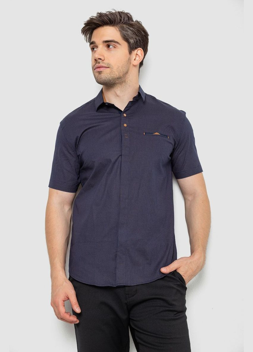 Сорочка чоловіча з принтом, колір синій, 214R7125 Ager (346593506)